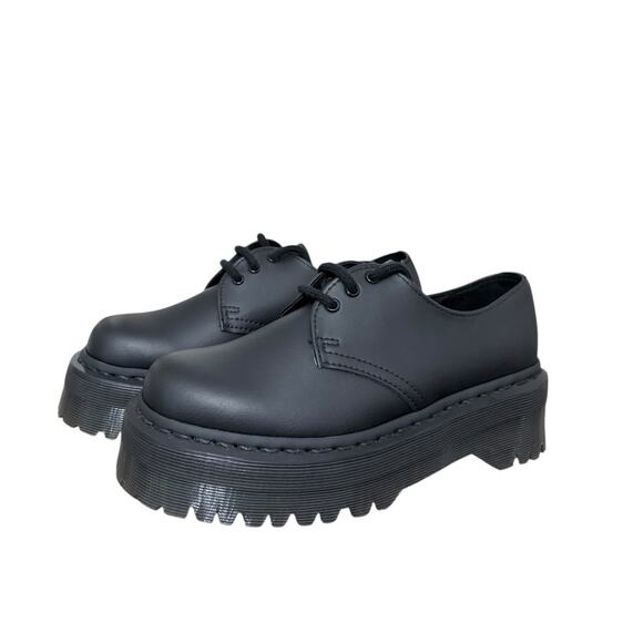 *SOLD* New! Dr. Martens Vegan 1461 Mono Felix Platforms in Black - Size 6 - Picture 4 of 10